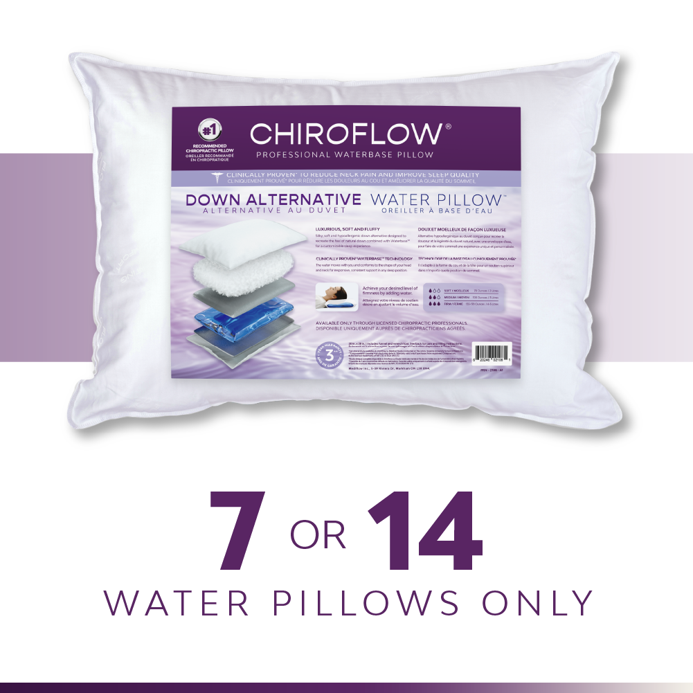 Chiroflow Down Alternative Water Pillows - Multi-Pack Options