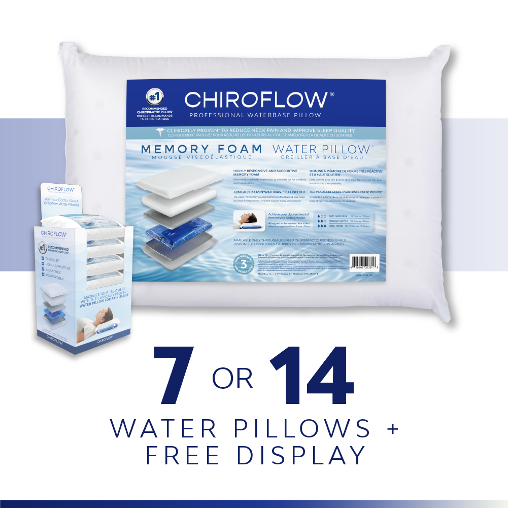Chiroflow Premium Memory Foam Water Pillows - Multi-Pack Options