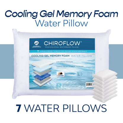 Chiroflow Cooling Gel Memory Foam Water Pillows -  Holiday Multi-Pack Options