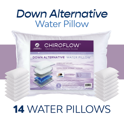 Chiroflow Down Alternative Water Pillows - Holiday Multi-Pack Options