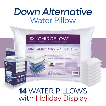 Chiroflow Down Alternative Water Pillows - Holiday Multi-Pack Options