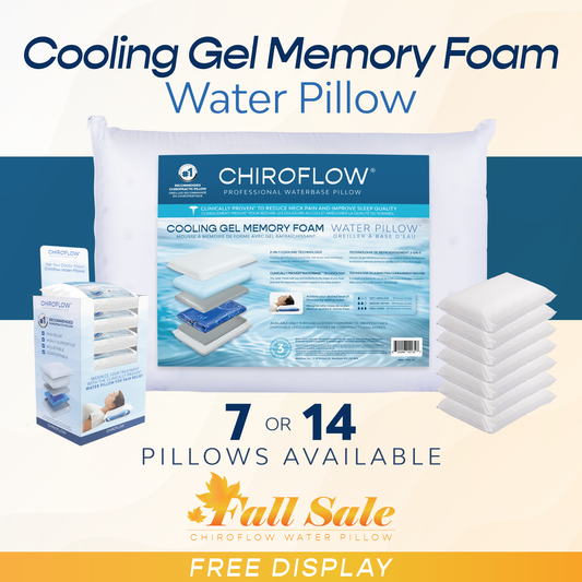 Chiroflow Cooling Gel Memory Foam Water Pillows - Multi-Pack Options