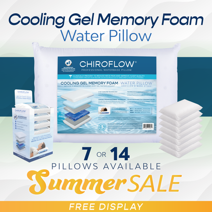 Chiroflow Cooling Gel Memory Foam Water Pillows - Multi-Pack Options