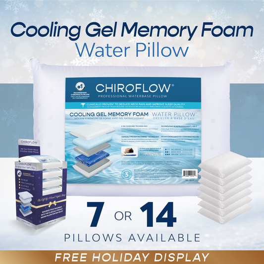 Chiroflow Cooling Gel Memory Foam Water Pillows -  Holiday Multi-Pack Options