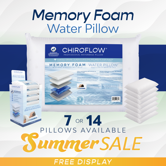 Chiroflow Premium Memory Foam Water Pillows - Multi-Pack Options