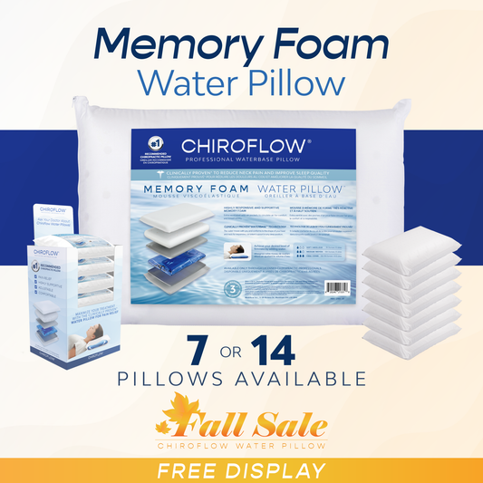 Chiroflow Premium Memory Foam Water Pillows - Multi-Pack Options