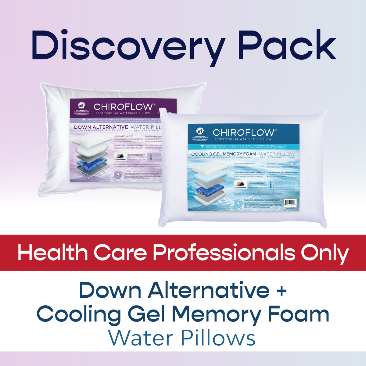 Cooling Gel Memory Foam + Down Alternative (Discovery 2 Pack)