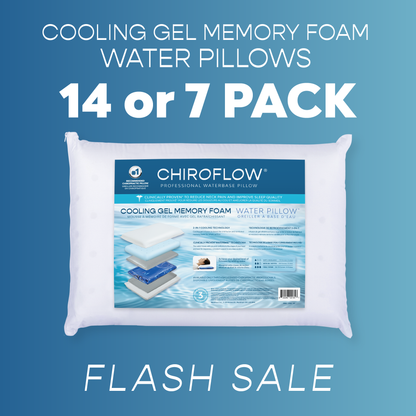 Chiroflow Cooling Gel Memory Foam Water Pillows - Multi-Pack Options