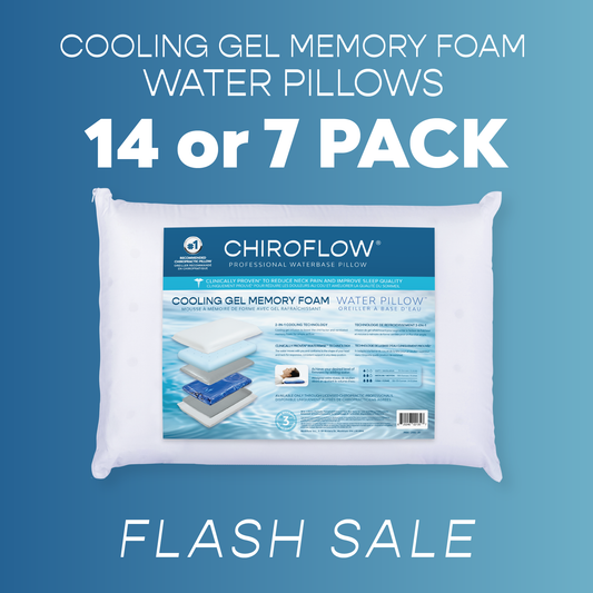 Chiroflow Cooling Gel Memory Foam Water Pillows - Multi-Pack Options